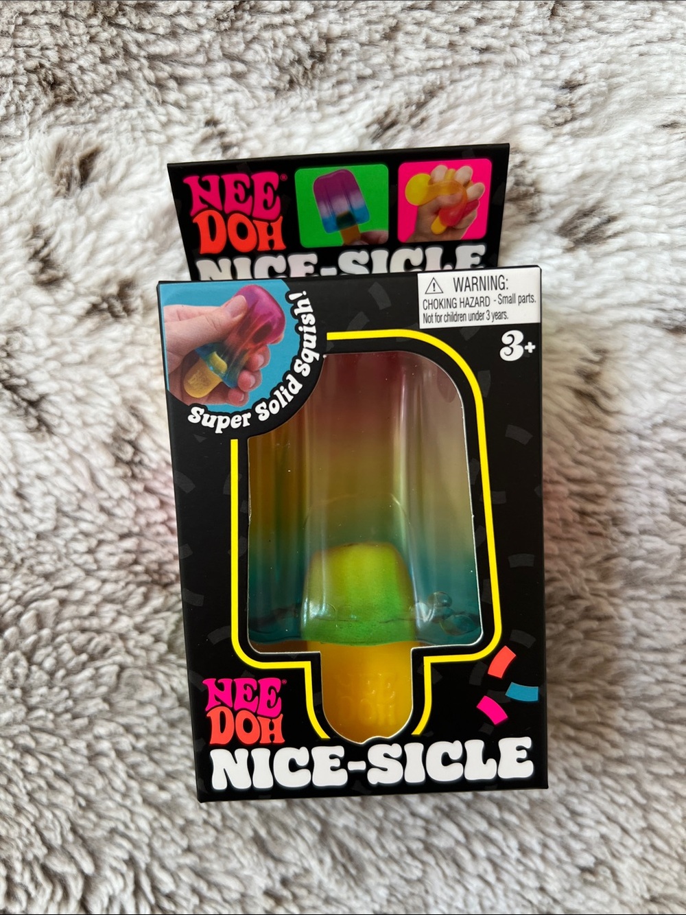 🆕 Needoh Nice-Sicle Rainbow Popsicle Super Solid Squish